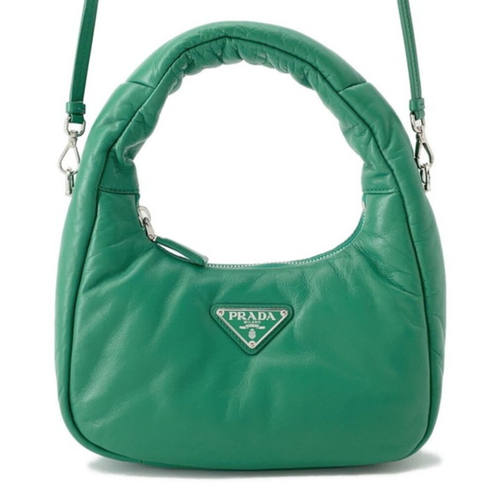 Prada handbag in soft padded leather (1BA384) with 2-way shoulder strap